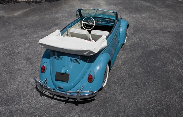 Volkswagen, Beetle, ретро автомобили, Cabriolet, 1963, retro cars, Volkswagen Beetle Cabriolet