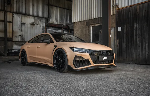 Audi, Audi A7 Sportback, бежевый цвет