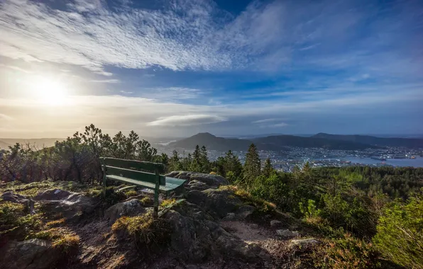 Картинка Norway, Bergen, Floyen mountain