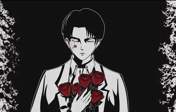 Арт, парень, Shingeki no Kyojin, Атака Титанов, Леви