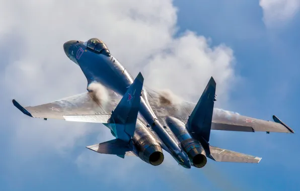 Картинка истребитель, реактивный, Су-35С, многоцелевой, сверхманевренный, Российский, поколения 4++, Flanker-T+