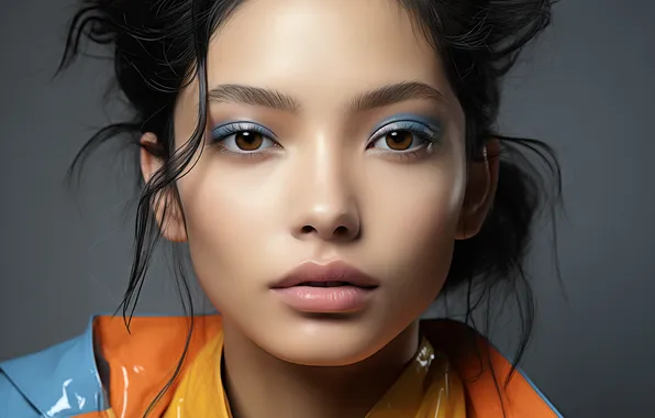 Woman, color, face, ai art