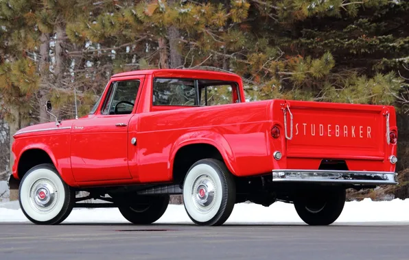 Картинка 1960, вид сзади, пикап, Studebaker, Champ