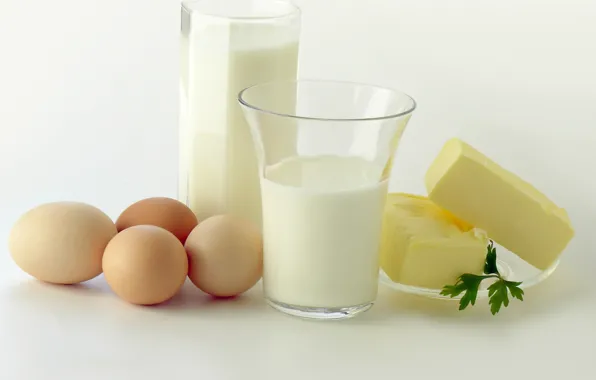 Масло, еда, яйца, молоко, продукты