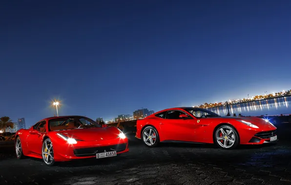 Авто, машины, Ferrari, суперкары, Berlinetta, F12, 458 Italia