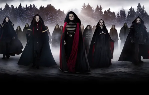 Зима, лес, вампиры, плащи, Сумерки Сага Рассвет, The Twilight Saga Breaking Dawn - Part 2