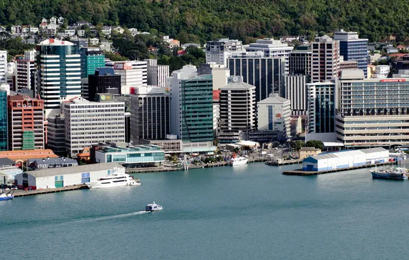 Water, waterfront, landmark, wellington, central business district