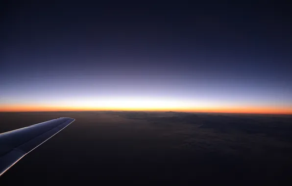 Закат, горы, Германия, Germany, крыло самолёта