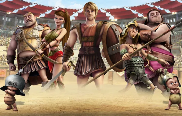 Мультфильм, приключения, Гладиаторы Рима, Gladiatori di Roma