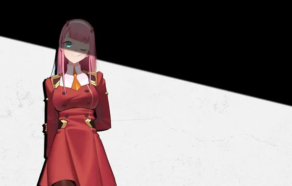 Девушка, тень, 002, Darling In The Frankxx, Милый во Франксе, Zero Two