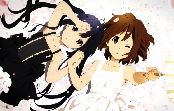 Девушки, обои, аниме, K-ON