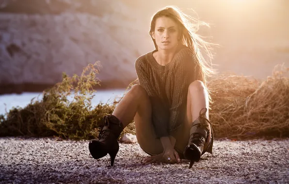 Девушка, свет, поза