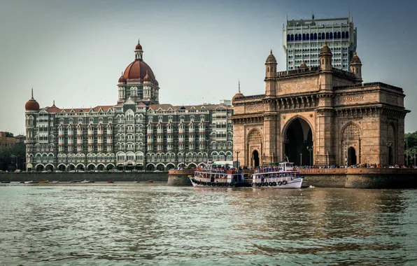 Картинка Река, Индия, Архитектура, River, Architecture, Mumbai, Мумбаи, İndia