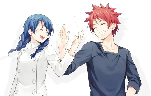 Fanart, Shokugeki no Souma, Yukihira Souma, Pixiv, Tadokoro Megumi, Fanart From Pixiv, Shirataki Naco, High …
