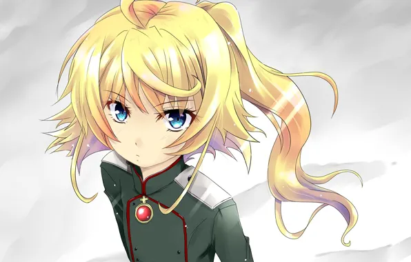Kawaii, girl, soldier, military, war, eyes, anime, cross