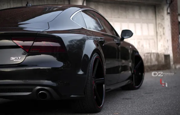Картинка black, With Deep Concave CV2 Wheels By D2FORGED, Audi A7