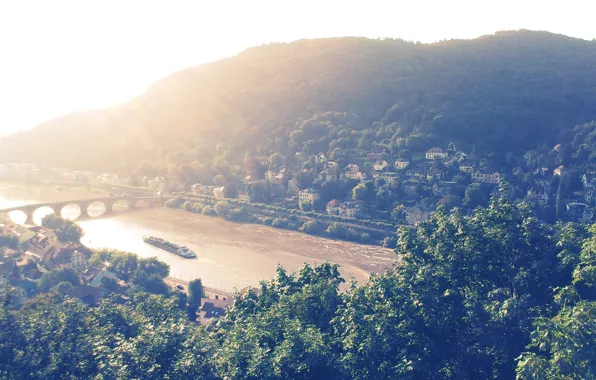 Город, замок, Германия, landscape, Germany, Deutschland, Хайдельберг, Heidelberg
