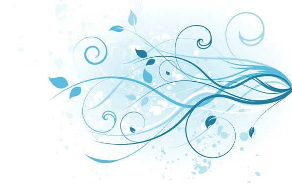 Картинка Blue, design, background, floral