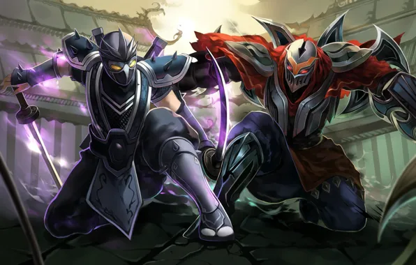 Убийца, Assassin, Shen, League of Legends, Ninja, LOL, Лига Легенд, Зед