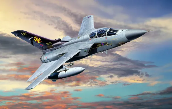 Картинка Panavia, Перехватчик, Tornado, с крылом изменяемой стреловидности, ADV, Air Defence Variant, боевой реактивный самолёт, F.3