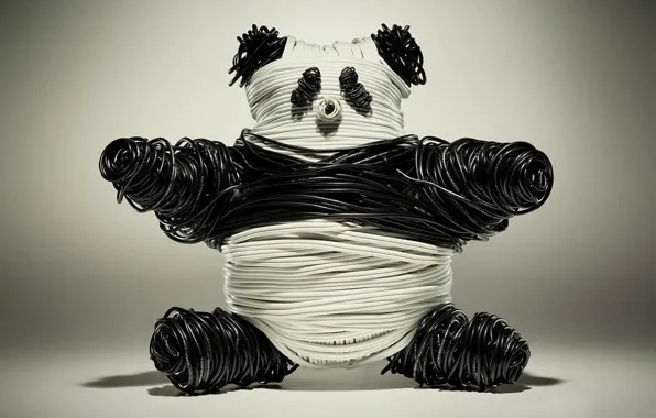 Картинка Провода, панда