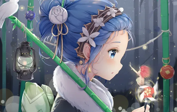 Девушка, голубь, фея, С нуля, Рем, Рам, Re Zero Kara Hajimeru Isekai Seikatsu