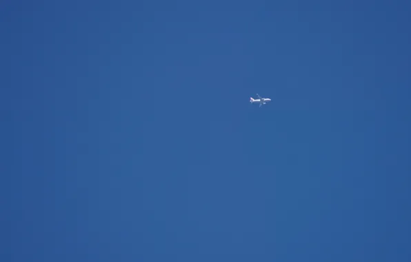 Небо, минимализм, самолёт