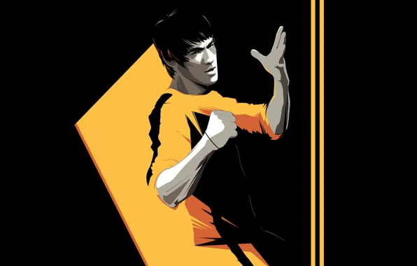 Картинка fighter, actor, art, man, bruce lee, warrior