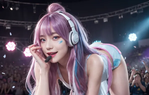 Girl, young, beautiful, singer, asian, concert