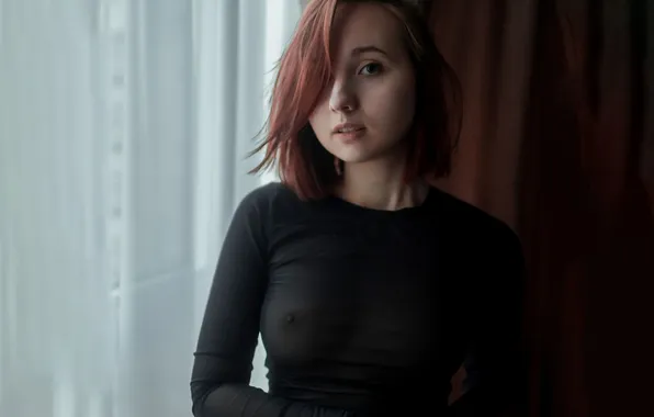 Девушка, модель, в чёрном, Roosso alex