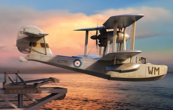 Великобритания, Палубный, Supermarine Walrus, гидросамолет, royal navy, самолет-разведчик, Adam Tooby, Supermarine Walrus Mk.I