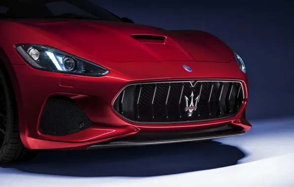 Car, Maserati, red, logo, Maserati Granturismo