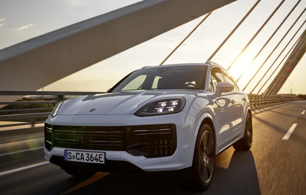 Картинка Porsche, Cayenne, front view, Porsche Cayenne Turbo E-Hybrid