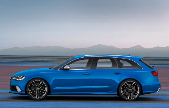 Car, Audi, blue, wallpapers, Avant, RS6