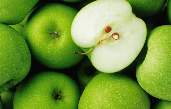 Картинка green, apple, fruit