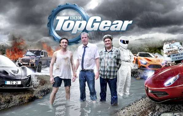 Картинка Jeremy Clarkson, Top Gear, Stig, Richard Hammond, James May, Высшая Передача, Ведущие, Burma Special