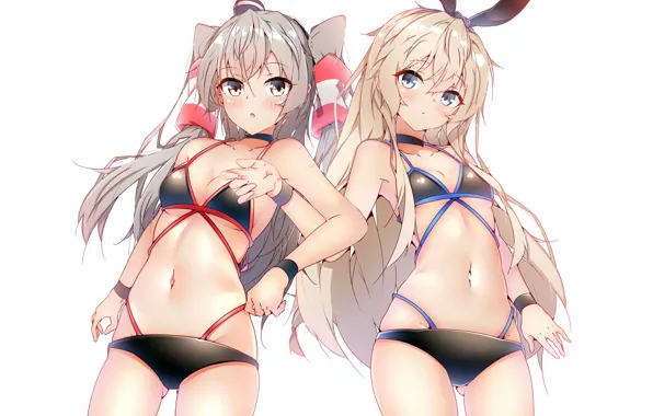 Girl, sexy, cleavage, long hair, boobs, anime, beautiful, pretty