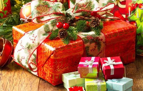 Картинка настроение, праздник, подарки, Новый год, new year, коробки, gift, 2015