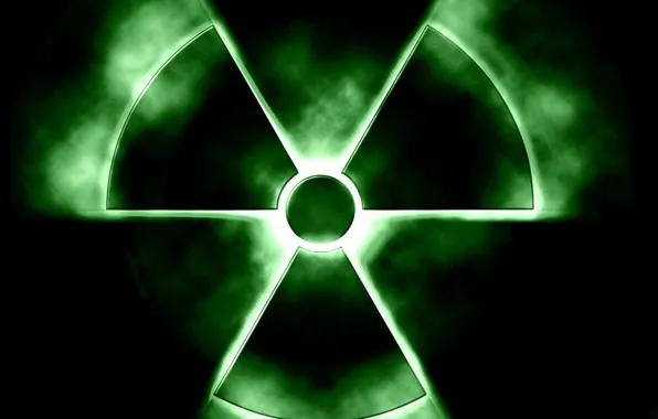 Green, sign, Radioactive, radiation, fluorescent