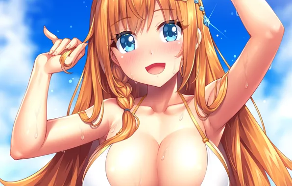 Girl, sexy, boobs, anime, beautiful, pretty, erotic, breasts