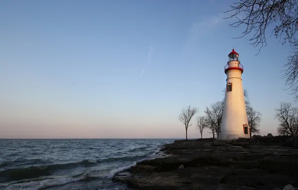 Пейзаж, маяк, United States, Ohio, Lakeside