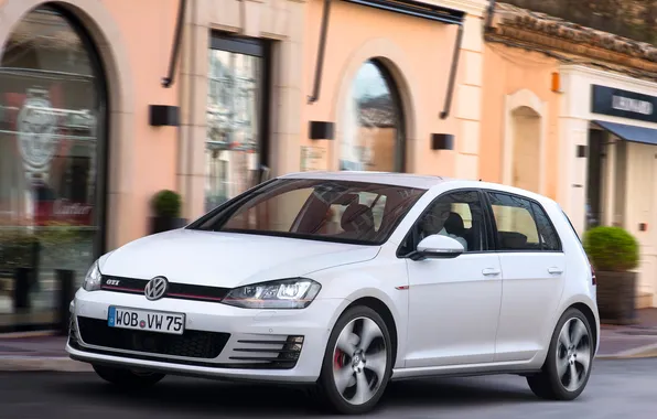 Картинка car, Volkswagen, white, Golf, GTI, new, 5-door, 2013