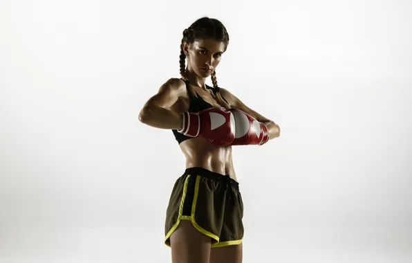 Girl, boxing, sports, boxer, kickboxing, sports uniform