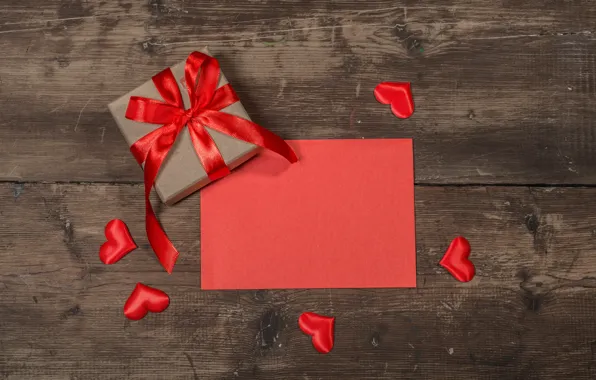 Любовь, подарок, сердце, сердечки, red, love, heart, wood