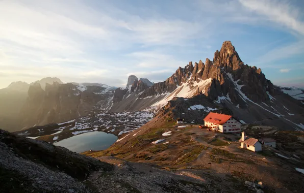 Картинка небо, облака, пейзаж, природа, Италия, sky, landscape, Italy