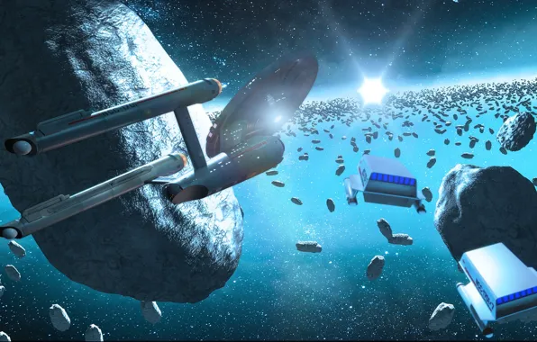 Spaceships, asteroids, the ice forests of delta vega