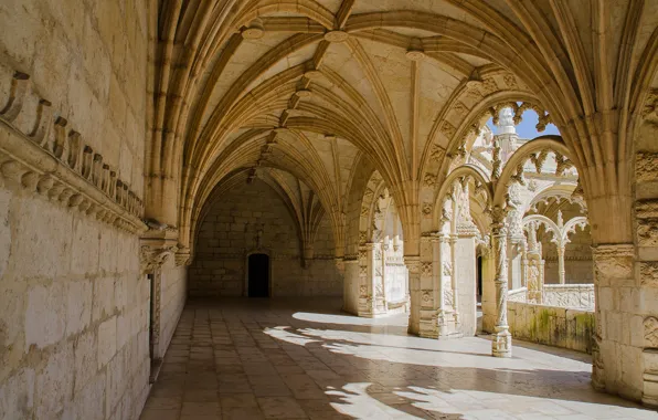 Португалия, архитектура, монастырь, Лиссабон, Жеронимуш