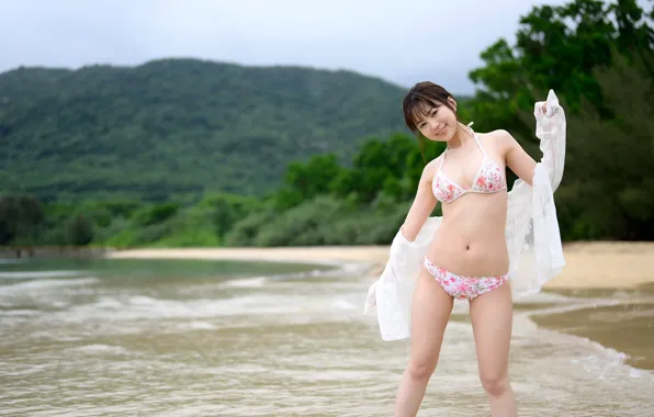 Beach, Model, Woman, Pretty, Japanese, Hanan Amamiya