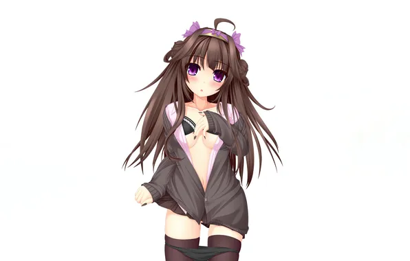 Girl, sexy, lingerie, pantsu, bra, cleavage, panties, thighhighs