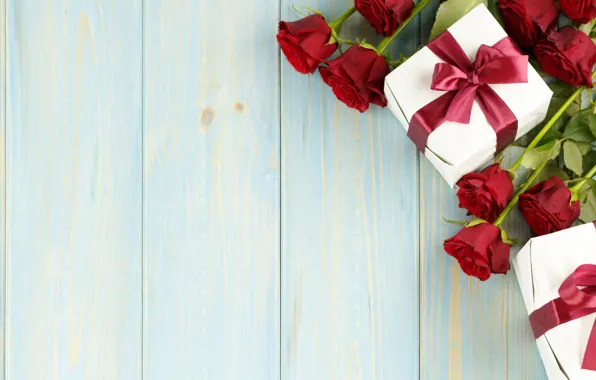 Картинка цветы, подарок, розы, букет, красные, red, love, flowers